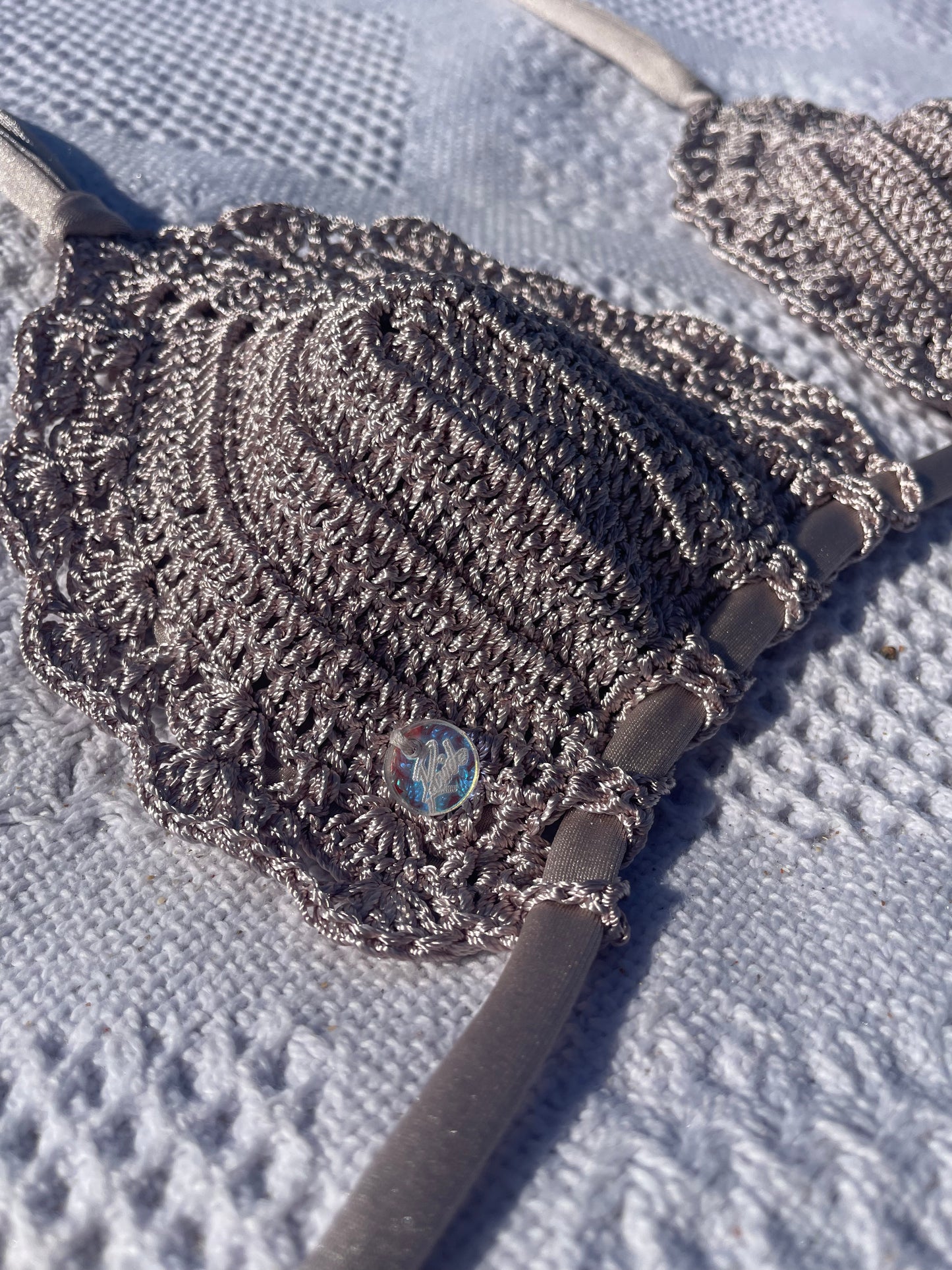 Crochet STONE triangle bikini